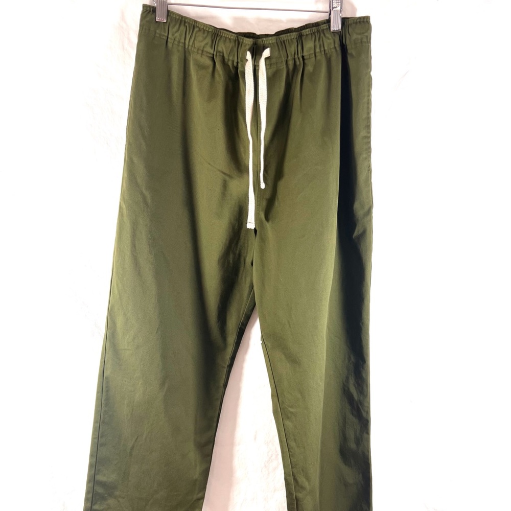 FRAME Cotton Wide Trouser Army Green Jogger Men's Pants Marked as M